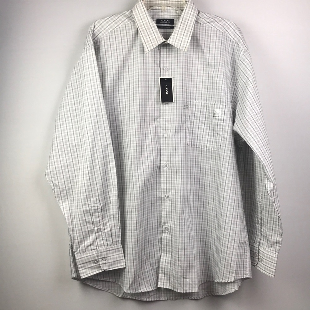 ALFANI Plaid shirt regular fit Performance XL 17